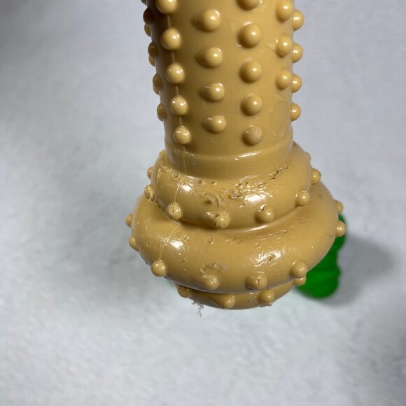 Lot of 2 Used Dog Toys: Nylabone Power Chew Barbell Lg & Hartz DuraPlay Squeaky - Picture 4 of 7